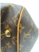 Louis Vuitton Brown & Beige Leather Monogram Top Handle Bag Brown & Beige / M