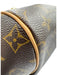 Louis Vuitton Brown & Beige Leather Monogram Top Handle Bag Brown & Beige / M