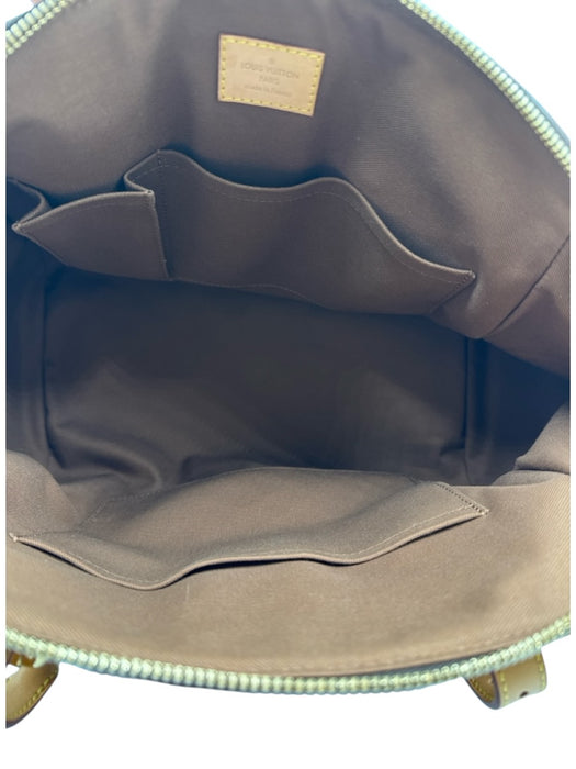 Louis Vuitton Brown & Beige Leather Monogram Top Handle Bag Brown & Beige / M