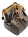 Louis Vuitton Brown & Beige Leather Monogram Top Handle Bag Brown & Beige / M