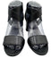 Tory Burch Shoe Size 7M Black Leather open toe Block Heel Buckle Ankle Sandals Black / 7M