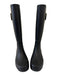 Tory Burch Shoe Size 7M Black Rubber Rain Boots Logo Textile Lining Boots Black / 7M