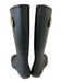 Tory Burch Shoe Size 7M Black Rubber Rain Boots Logo Textile Lining Boots Black / 7M