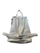 Court Couture White & Pink Coated Leather Silver Hardware Tennis Drawstring Bag White & Pink / L