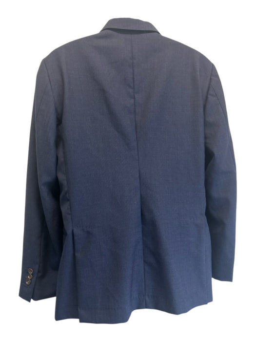 Brunello Cucinelli Like New Blue Wool Blend Solid notched 3 Button Rolled Blazer Blue / 54