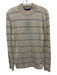 Ted Baker NWT Size 1 Beige & Gray Poly Blend Striped Mock Neck Men's Sweater Beige & Gray / 1