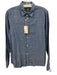 APC NWT Size S Dark Wash Cotton Solid Button Up Men's Long Sleeve Shirt Dark Wash / S