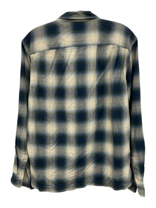 RRL Size S Green & Blue Cotton Blend Plaid Flannel Button up Long Sleeve Shirt Green & Blue / S