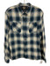 RRL Size S Green & Blue Cotton Blend Plaid Flannel Button up Long Sleeve Shirt Green & Blue / S