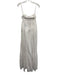 Aqua x Christopher Brock Size S White Cotton Bustier Empire Waist Maxi Dress White / S
