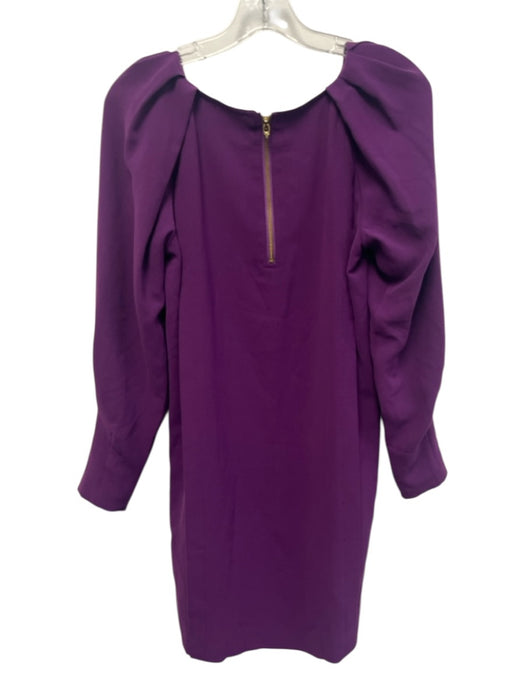 Class Roberto Cavali Size 40 / s Purple Polyester Pleated Shoulder Shift Dress Purple / 40 / s