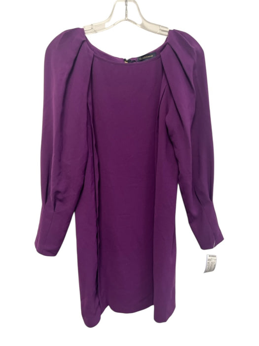 Class Roberto Cavali Size 40 / s Purple Polyester Pleated Shoulder Shift Dress Purple / 40 / s
