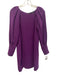Class Roberto Cavali Size 40 / s Purple Polyester Pleated Shoulder Shift Dress Purple / 40 / s