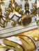 Fendace NWT Size 38 Cream & Gold Silk Baroque Twill Button Down Shirt Cream & Gold / 38