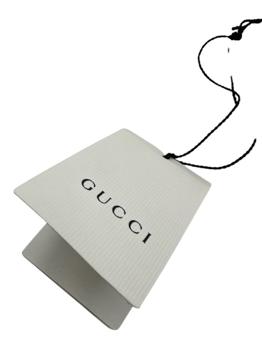 Gucci White & Silver Cotton Blend Jacquard Guccissima Fringe Trim scarf White & Silver