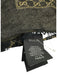Gucci Black & Gold Viscose Wool Blend Jacquard Guccissima Fringe Trim scarf Black & Gold