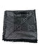 Gucci Black & Silver Viscose Blend Jacquard Guccissima Fringe Trim Shawl scarf Black & Silver