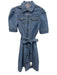 Nanette Nanette Lepore Size S Blue Tie Belt Button Front Short Sleeve Dress Blue / S