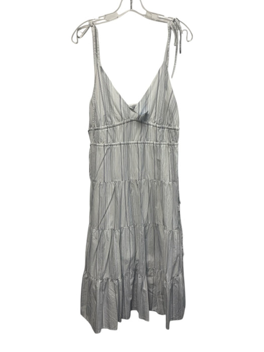Rails Size M White multi Cotton Blend V Neck Striped tie shoulder straps Dress White multi / M