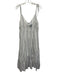Rails Size M White multi Cotton Blend V Neck Striped tie shoulder straps Dress White multi / M