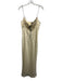 fab'rik Size M Cream & Black Polyester Polka Dots Adjustable Strap Satin Dress Cream & Black / M