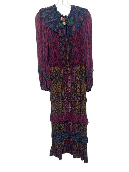 Taylor Size 6 Green Poly Blend Zip Back Sleeveless Textured Maxi Dress Green / 6