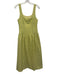 Taylor Size 6 Green Poly Blend Zip Back Sleeveless Textured Maxi Dress Green / 6