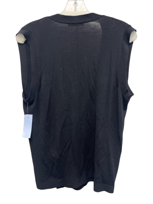 J Lindeberg Size S Black Wool Solid Vest Men's Sweater Black / S