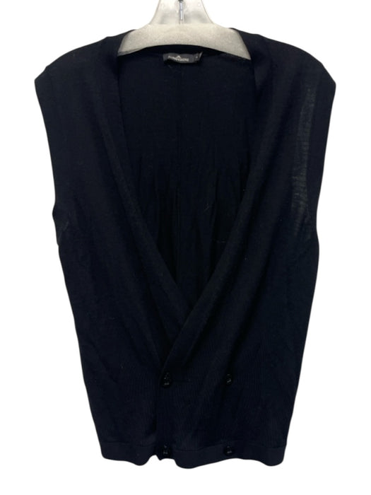 J Lindeberg Size S Black Wool Solid Vest Men's Sweater Black / S