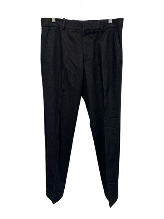 Theory Size 31 Dark Gray Wool Blend Herringbone Dress Side Stripe Men's Pants Dark Gray / 31