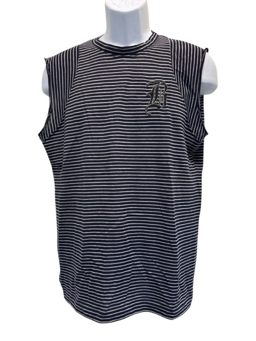 Balenciaga Size Est M Blue & White Wool Striped Men's Tank Top Blue & White / Est M