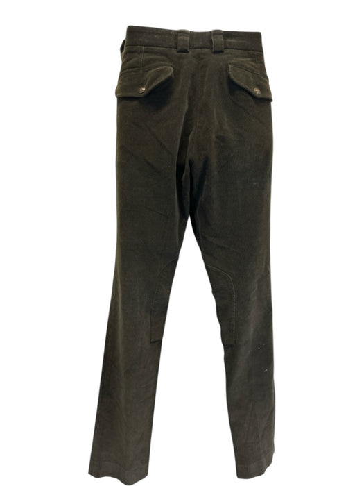 Gucci Size 48 Olive Green Cotton Cordouroy Khaki Slim Men's Pants Olive Green / 48