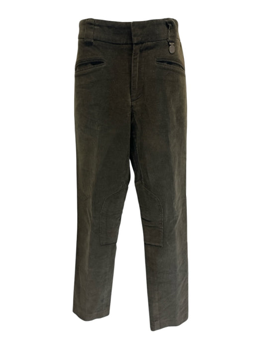 Gucci Size 48 Olive Green Cotton Cordouroy Khaki Slim Men's Pants Olive Green / 48
