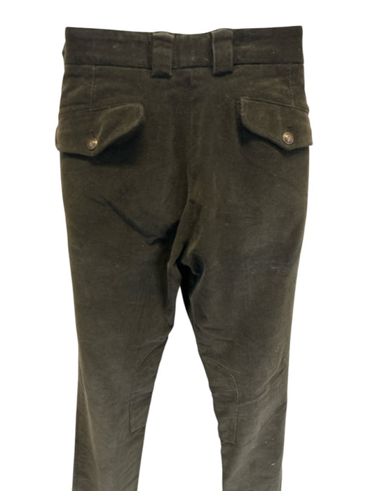 Gucci Size 48 Olive Green Cotton Cordouroy Khaki Slim Men's Pants Olive Green / 48