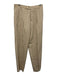 Prada Size 46 Beige Linen Striped Khaki Dress Men's Pants Beige / 46
