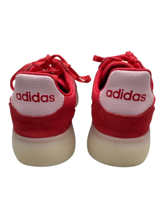 Adidas Shoe Size 7 Red & Pink Suede & Synthetic Gum sole 3 Stripe Sneakers Red & Pink / 7