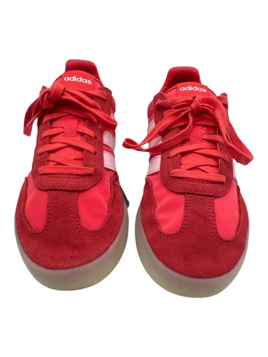 Adidas Shoe Size 7 Red & Pink Suede & Synthetic Gum sole 3 Stripe Sneakers Red & Pink / 7
