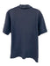 Yves Saint Laurent Size L Blue & White Cotton Striped Polo Men's Short Sleeve Blue & White / L