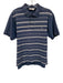 Yves Saint Laurent Size L Blue & White Cotton Striped Polo Men's Short Sleeve Blue & White / L