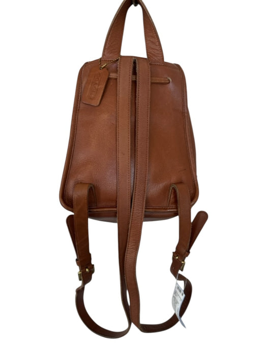Coach Gingerbread Leather Turnlock Backpack Adjustable straps Drawstring Bag Gingerbread / S