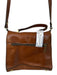 Patricia Nash Tabacco Leather Twist Close Gold Hardware Adjustable Strap Bag Tabacco