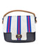 Obag Black & Multi Resin & Leather Stripped Detail Twist Close Top Handle Purse Black & Multi
