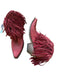 Liberty Black Shoe Size 9 Red Suede leather Fringe Wood Heel Ankle Booties Red / 9