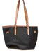 Dooney & Bourke Brown & Beige Leather Button closure Top Handle Bag Brown & Beige