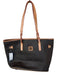 Dooney & Bourke Brown & Beige Leather Button closure Top Handle Bag Brown & Beige