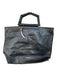 Anna Paola Black Vegan Leather Top Handle Gold Hardware Bag Black