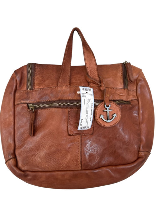 Harbour Brown Leather Anchor Toiletry Bag Hook Bag Brown