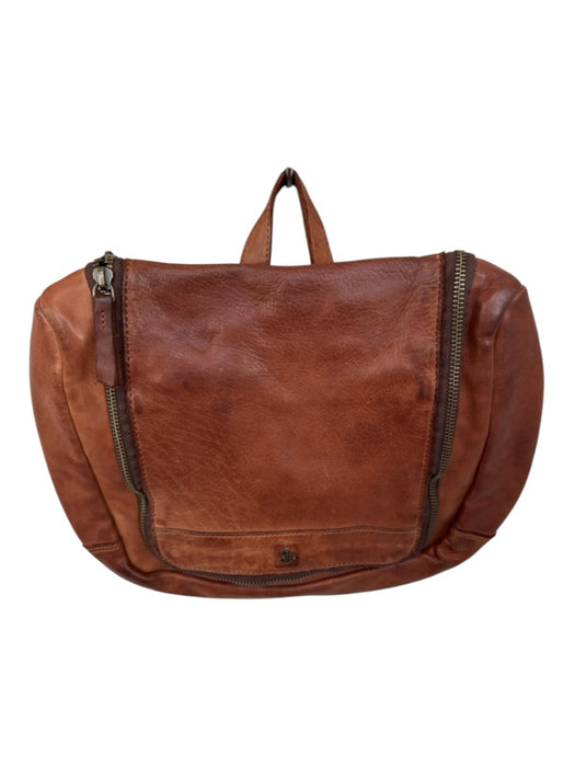 Harbour Brown Leather Anchor Toiletry Bag Hook Bag Brown