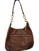 Coach Brown Leather Gold hardware Hook Clasp Tassel & Chain Shoulder Bag Bag Brown / M