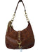 Coach Brown Leather Gold hardware Hook Clasp Tassel & Chain Shoulder Bag Bag Brown / M